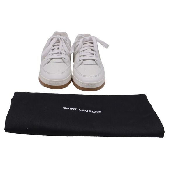 Saint Laurent SL/61 Low-Top Sneakers in White Leather - Picture 9 of 10